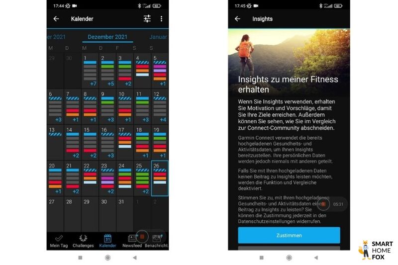 План тренировки в приложении.
